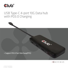 Club3D Usb Type-C 4-Port 10G Data